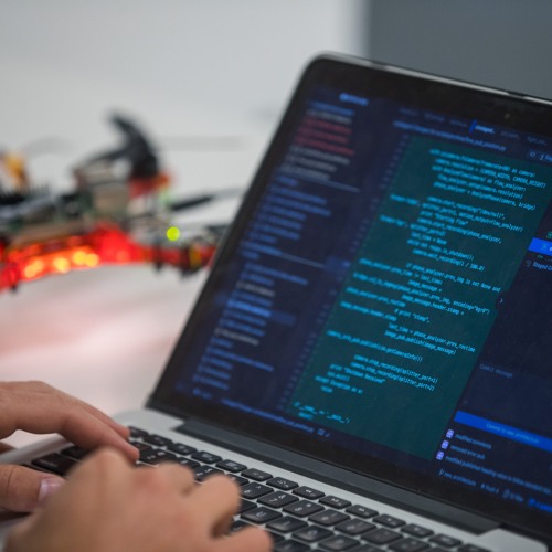 Laptop with code on screen